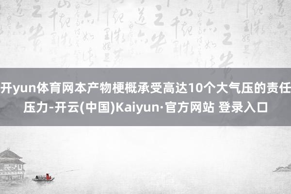 开yun体育网本产物梗概承受高达10个大气压的责任压力-开云(中国)Kaiyun·官方网站 登录入口