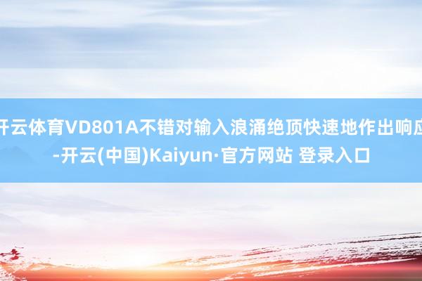 开云体育VD801A不错对输入浪涌绝顶快速地作出响应-开云(中国)Kaiyun·官方网站 登录入口