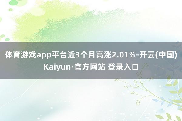 体育游戏app平台近3个月高涨2.01%-开云(中国)Kaiyun·官方网站 登录入口