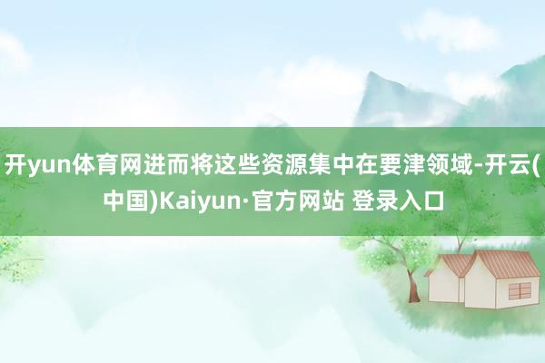 开yun体育网进而将这些资源集中在要津领域-开云(中国)Kaiyun·官方网站 登录入口